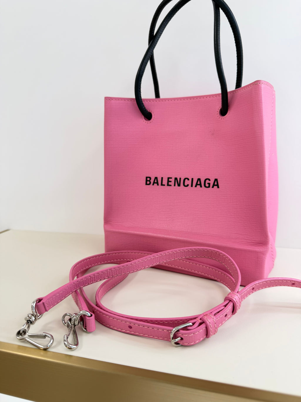 Balenciaga pink tote