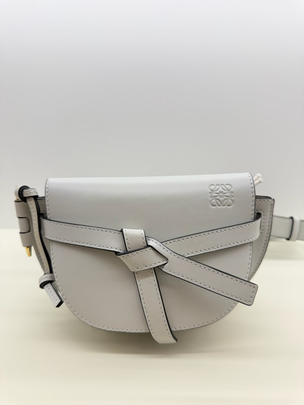 Loewe Gate leather Belt Bag white