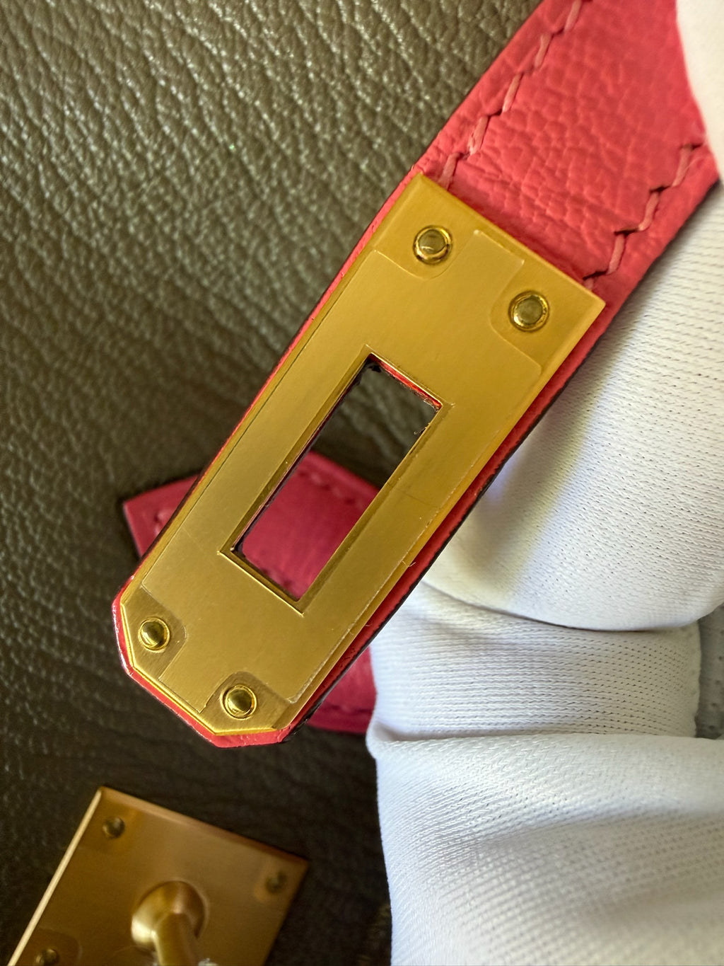 Hermes Epsom Horseshoe Birkin 30 Gris Mouette Rose Azalee