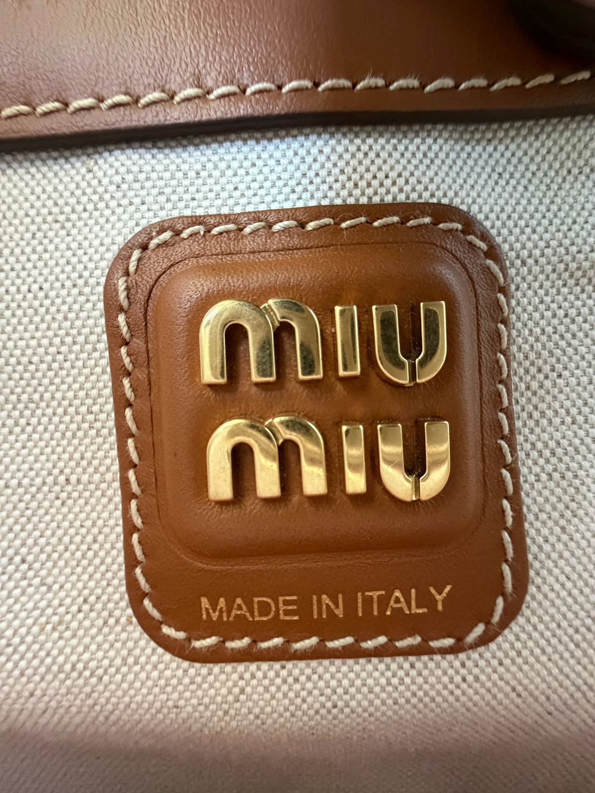 Miu Miu Ivy Leather Shopper