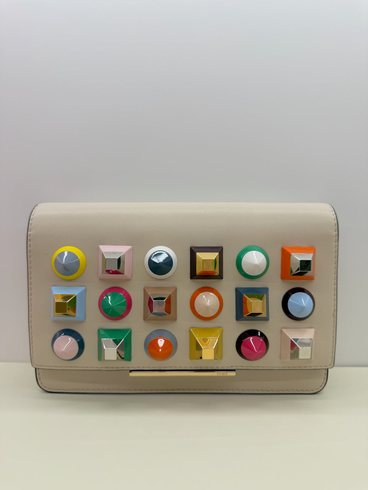Fendi studded wallet on chain bag