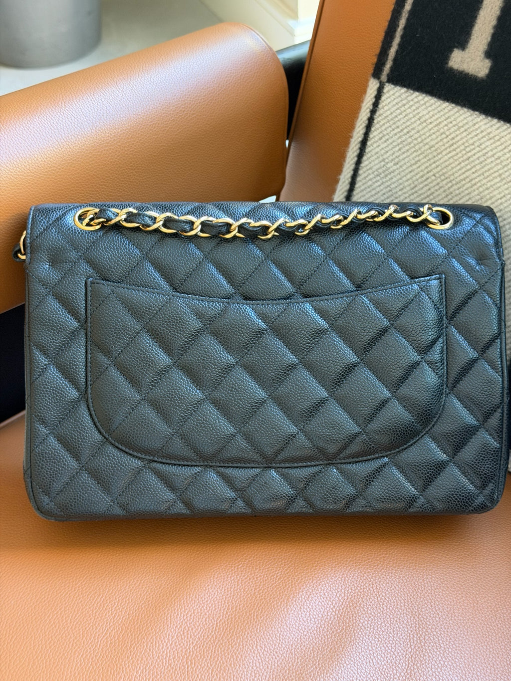 Chanel Classic Flap Bag Maxi Black Caviar