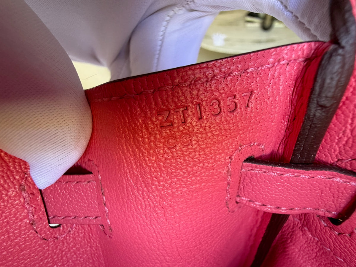 Hermes Epsom Horseshoe Birkin 30 Gris Mouette Rose Azalee